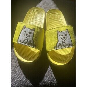 RIPNDIP Lord Nermal Slides (Safety Yellow)- SIZE 4 men’s women’s 5.5